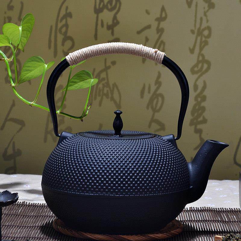 金京堂铸铁壶生铁壶煮茶壶烧水壶泡茶壶碳烤炉围炉黑晶炉用煮水壶