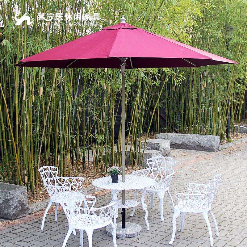 馨宁居雨伞豪华庭院中柱伞铝合金户外遮阳伞大太阳伞花园