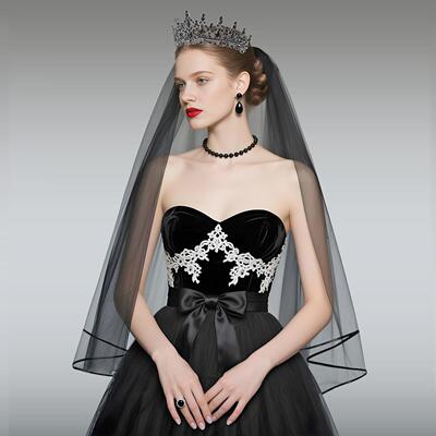 Halloween Ghost Bride 3-Piece Black Wedding Set万圣节3件套装