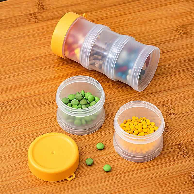 分装药盒便携食品级密封防潮一周小号收纳药片胶囊迷你分类分药盒
