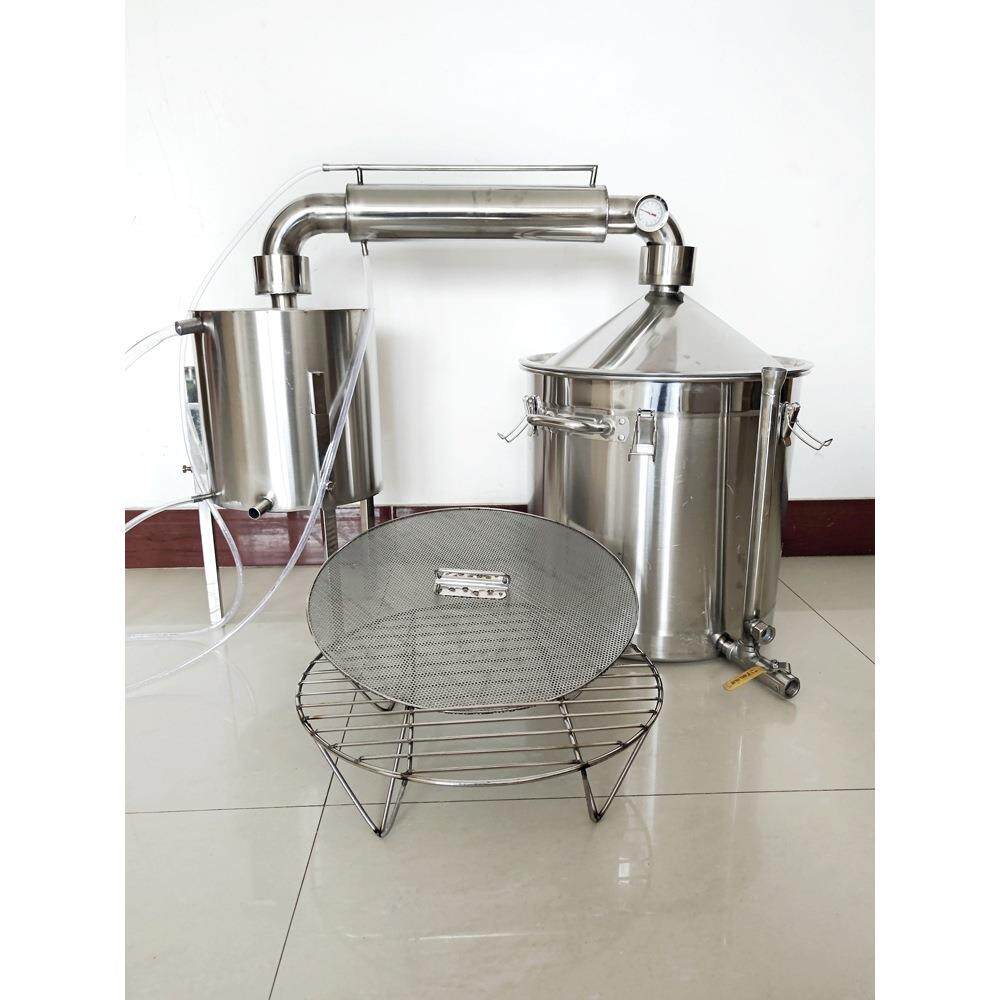 加厚蒸酒器酿酒设备烧酒蒸馏装置不锈钢家用大型高度酒小型蒸粮锅