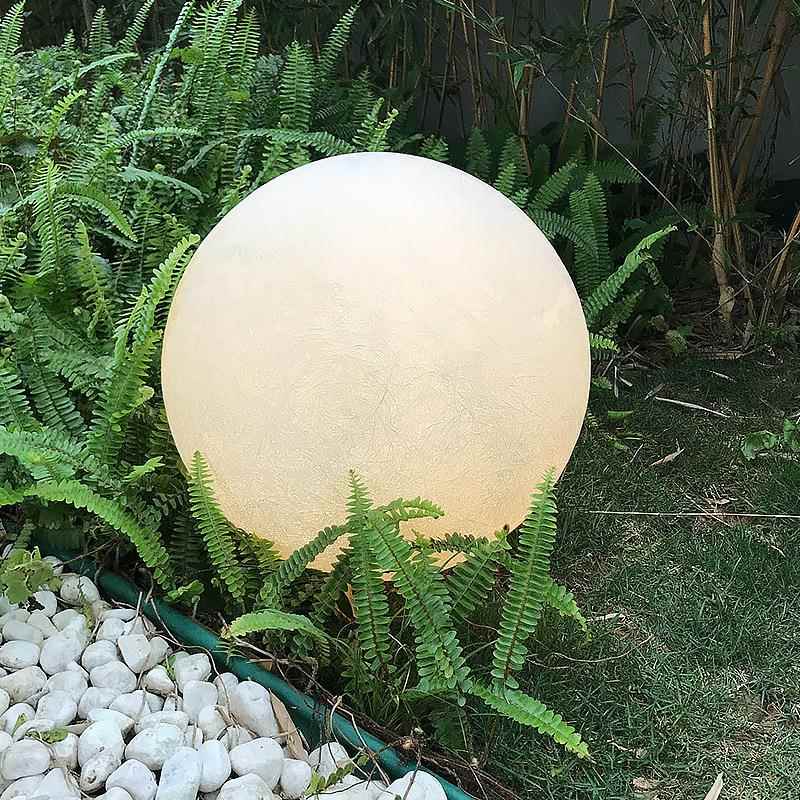 户防外水发光月球坪灯6335简约花园别墅庭院室落外景草观充电地灯