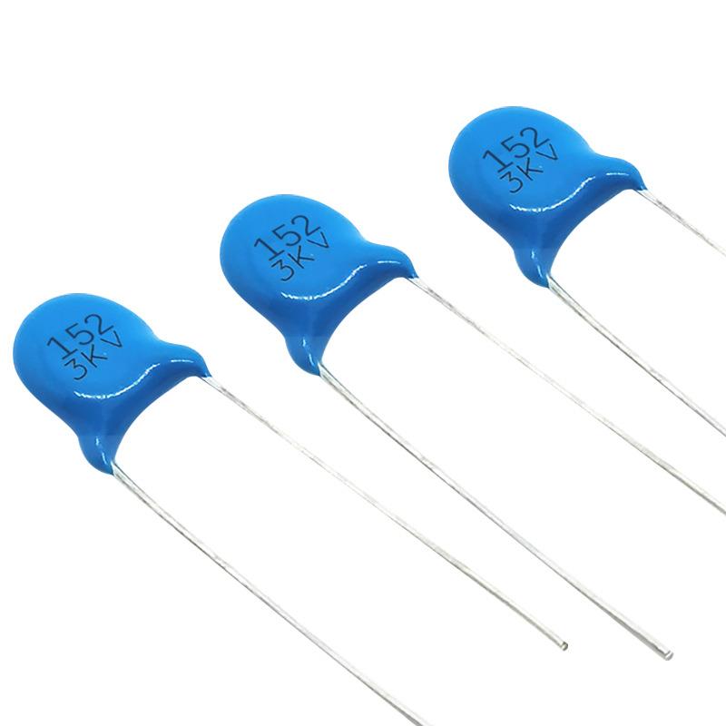 高压瓷片现电容15.2M/3KVP5EHKmm1蓝500PF15NF±20%3KV152M色货