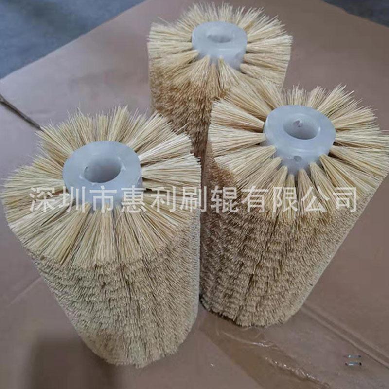 深圳毛刷厂留专制作PCB主板焊锡清洗机后毛刷盘助195焊剂残业物清