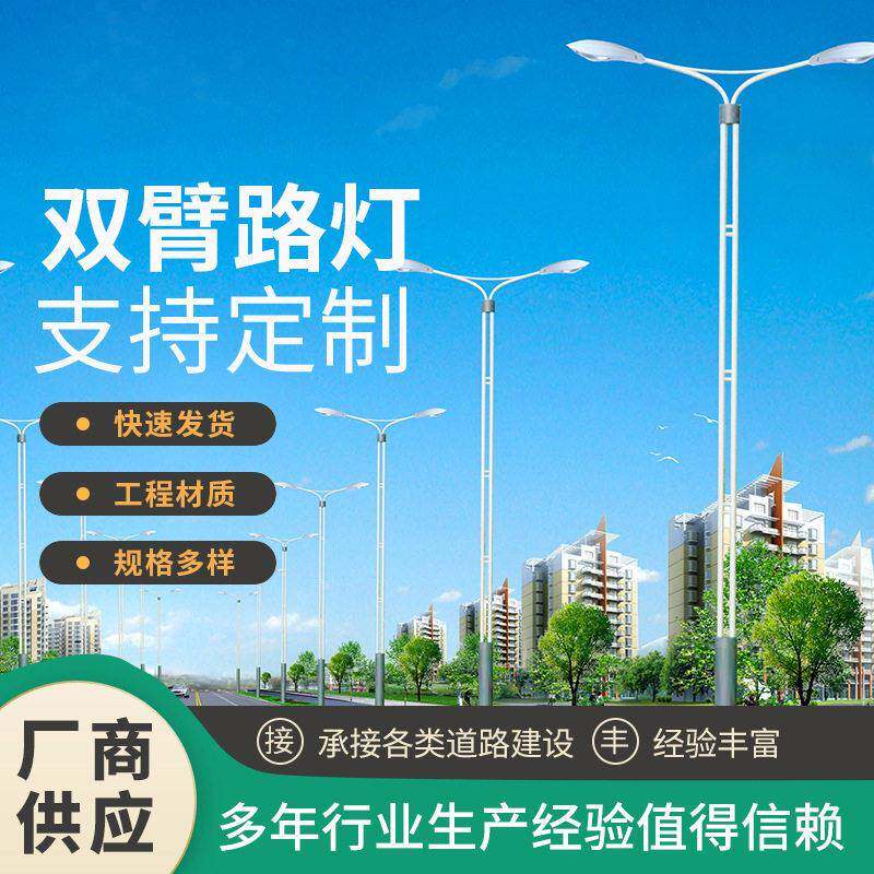 厂家led等飞机头双臂路灯市政道路工程道路照明灯杆路灯