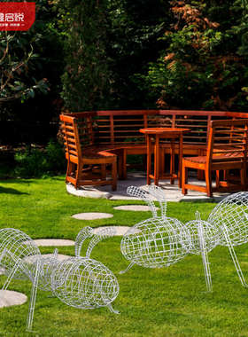 铁艺装饰摆件镂空动物蚂蚁小品艺术展厅公园装饰品不锈钢金属雕塑