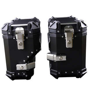快拆三箱 防撞后备箱 适用边箱通用摩托车35L 铝合金边箱防水