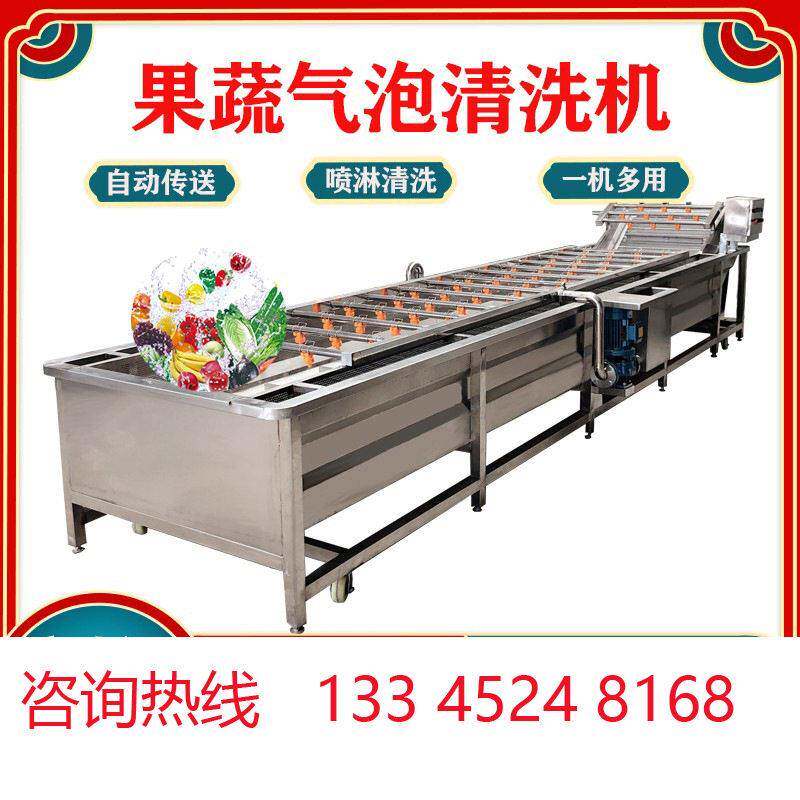 苹果大枣气泡清洗机果蔬臭氧洗菜机材压喷淋清洗设备