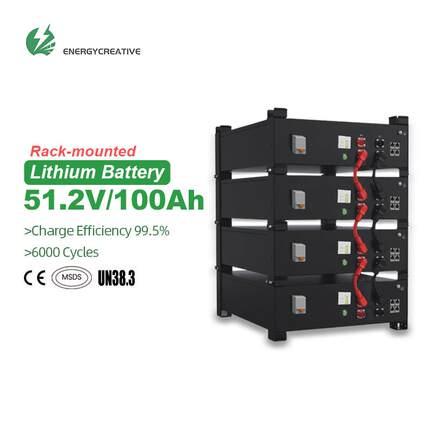 6000次循环51.2V100Ah磷酸铁锂Lifepo4电池机架式锂电池