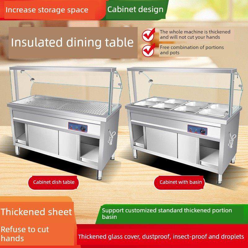 明顶达箱式快餐保温桌商用加热桌面玻璃罩蒸饭蒸菜小碗食堂菜桌,厨房电器,其他商用厨电,淘宝优惠券,粉丝福利购,淘宝优惠卷