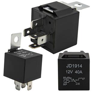 10件装30/40AMP防水5针12V继电器开关JD1914汽车继电器