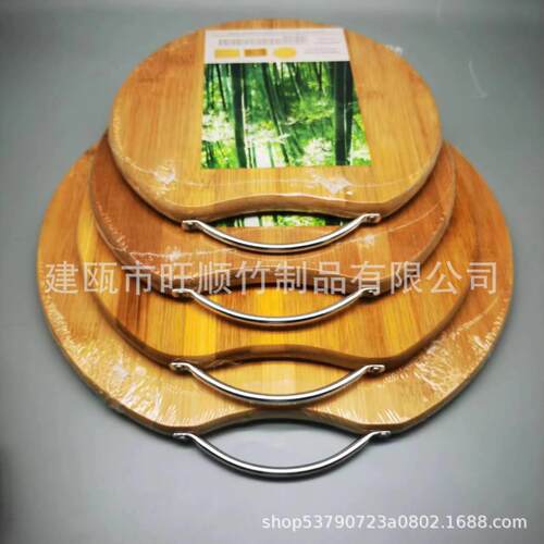 圆形竹菜板砧切菜加擀面WS-111板天然竹工艺碳楠华板板圆形菜板厚
