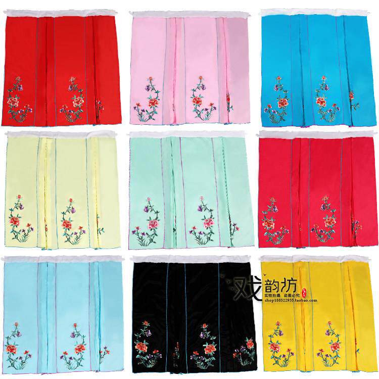 戏曲戏剧舞台演出服装青衣花旦小姐绣花裙子腰包多色大褶裙马面裙