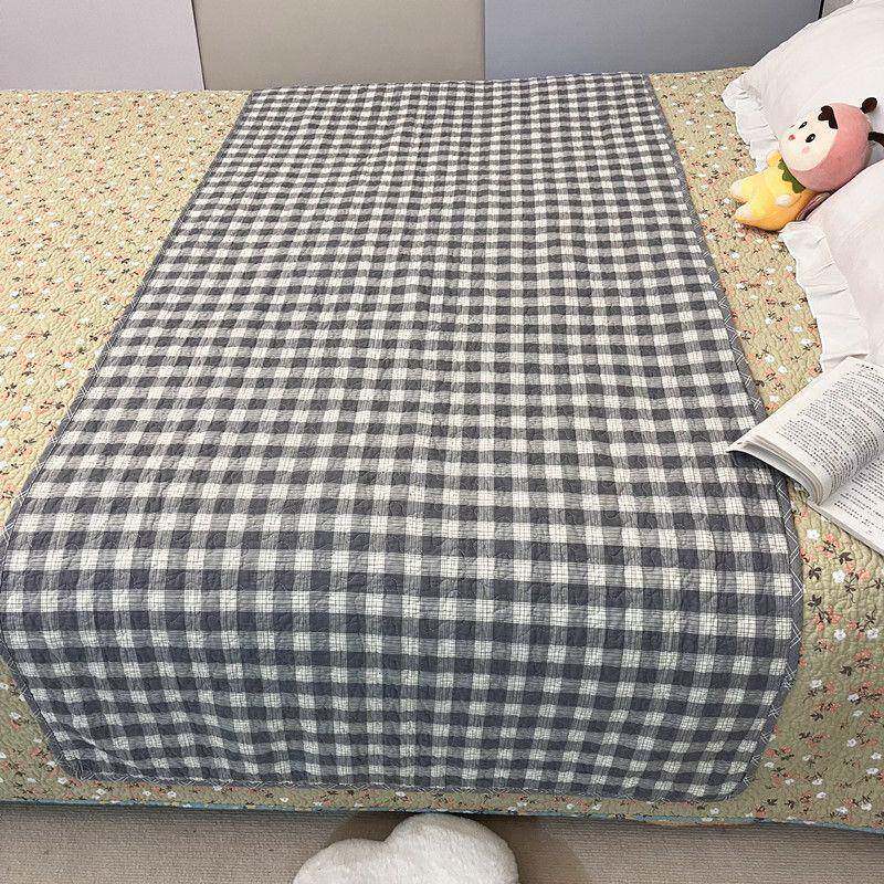 大尺寸双面纯棉床盖全棉学生宿舍家用床垫可机洗床单夹棉可铺沙发