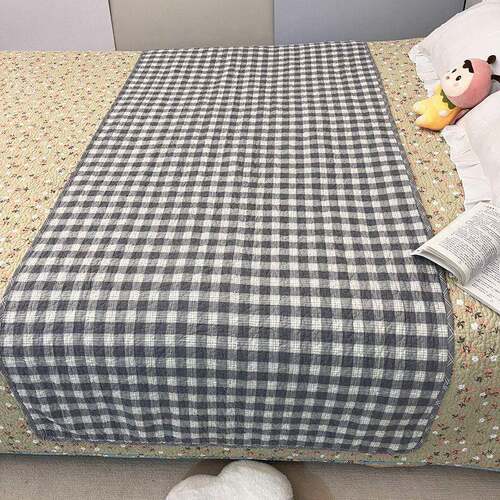 大尺寸双面纯棉床盖全棉学生宿舍家用床垫可机洗床单夹棉可铺沙发