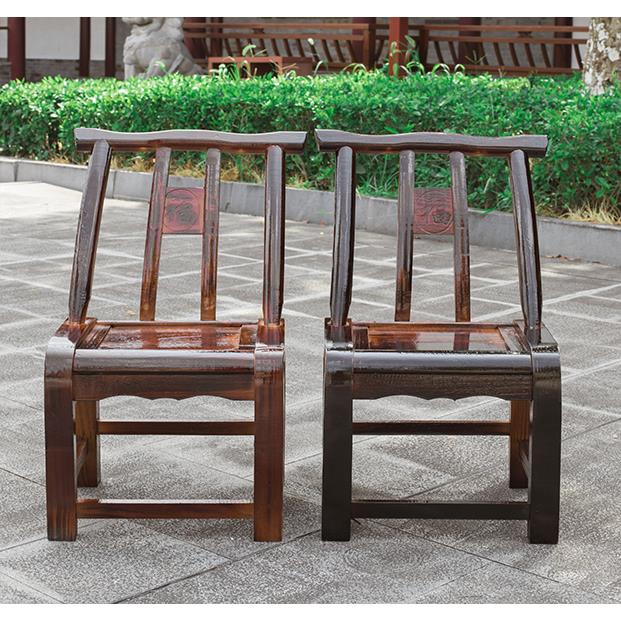 高档明清胡色仿古实木老靠式背椅子桃用成人农家乐小椅子家餐桌椅