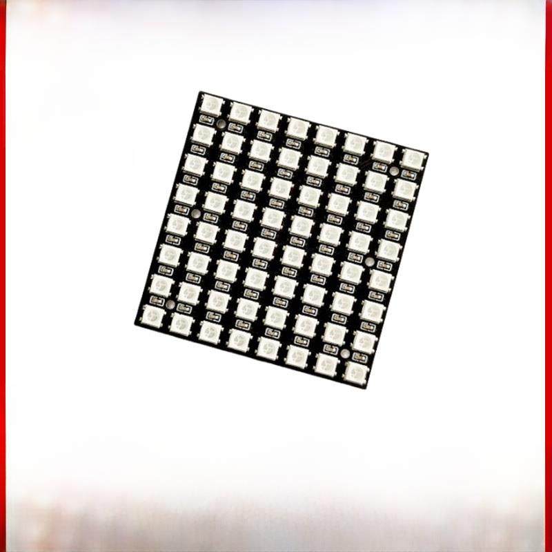 64位 WS2812 5050 RGB LED 内置全彩驱动彩灯开发板