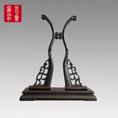 苏绣刺绣团扇扇架宫扇紫光檀黑檀木紫檀木竹子中式 扇架底座扇座架