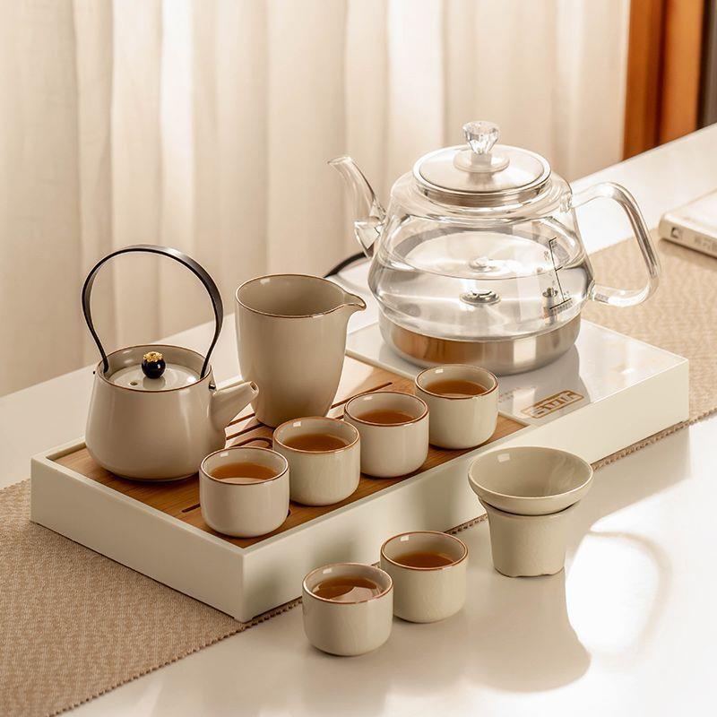 茶具ALiyw3FZ套装整套茶全水自动烧水壶底部上一体盘家用待客泡一
