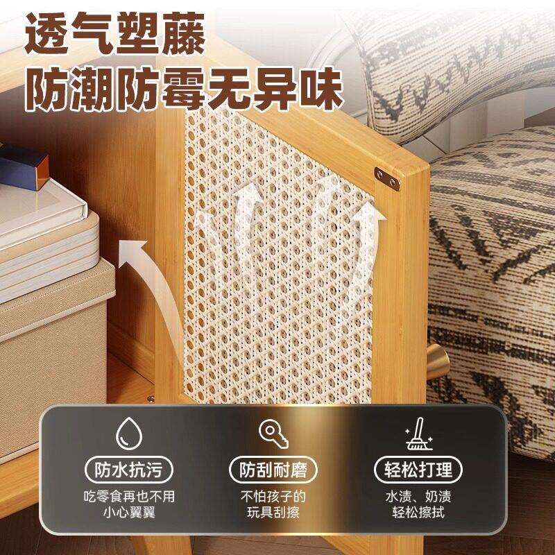 多功能床头柜家用卧室简约落地床头收纳柜置物架小户型边几床边柜