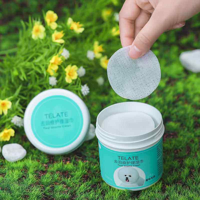 telate宠物泪痕湿巾纸120片猫咪狗狗擦眼睛眼屎清洁用品