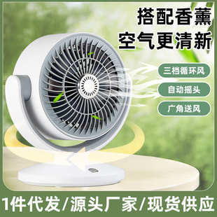2023新款 学生宿舍礼品 桌面空气循环扇摇头家用插电 usb小风扇台式