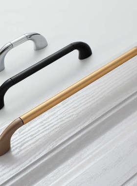 极创家装拉手柜门现代简约橱柜抽屉鞋柜衣柜门金色黑色北欧小把手