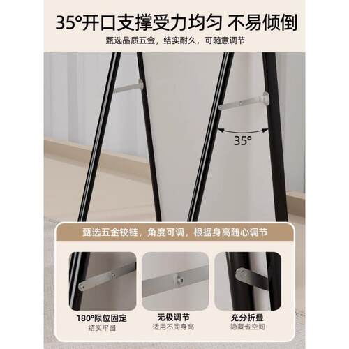 全身镜穿衣落地镜子家用简约壁挂贴墙网红女生卧室化妆挂墙试衣镜