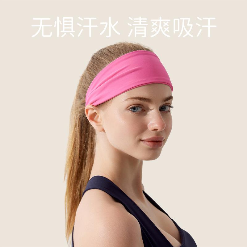 短发瑜伽发带纯色运动吸汗女跑步束发带外戴月子保暖头巾头带发饰图片