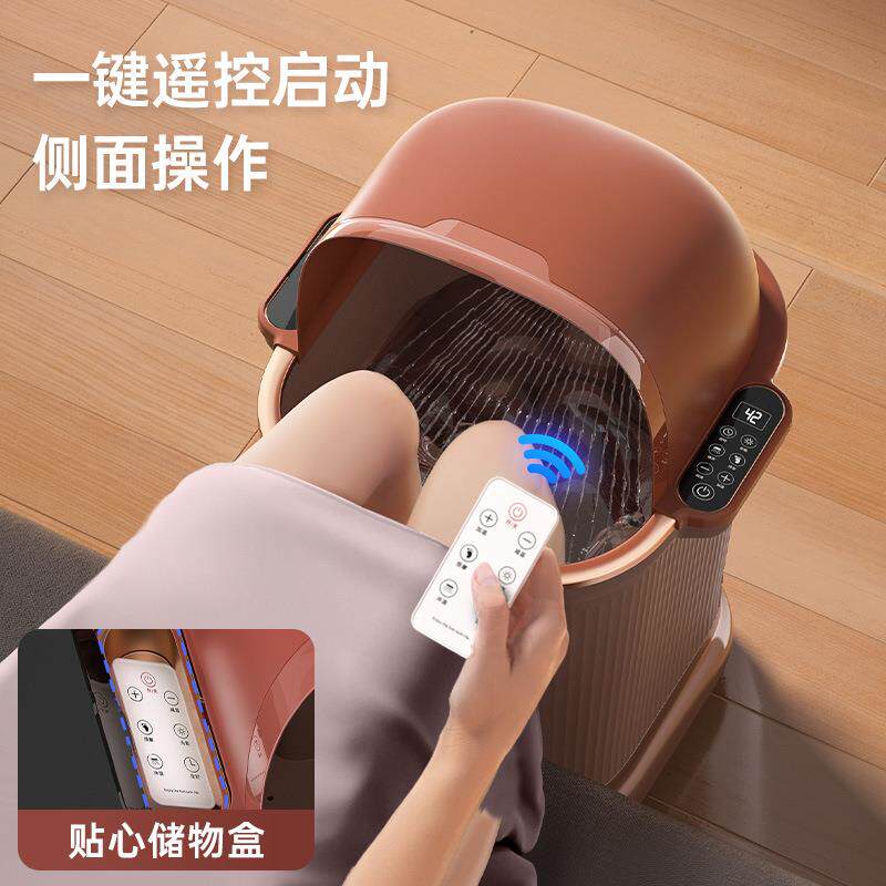 高深泡脚桶恒温加热电动按摩桶家用全自动洗脚店专用过小腿足浴盆