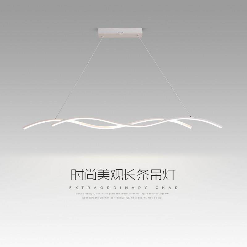 北欧创意个性饭厅吊灯现代简约长条吧台设计师前台办公室茶室灯具