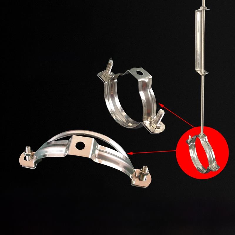 pvc管道吊卡抱箍水管卡支架110排水管箍镀锌铁吊夹管夹75管扣160