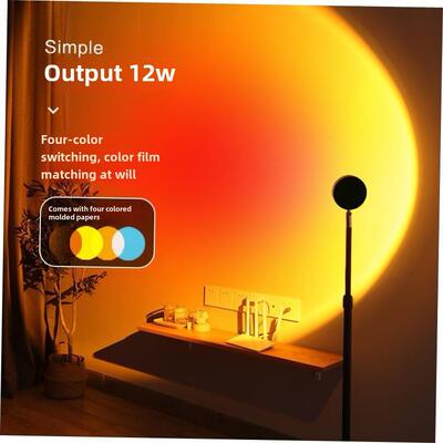 Sunset Lamp Rainbow Projector Night Light Led Desk Lamp Deco