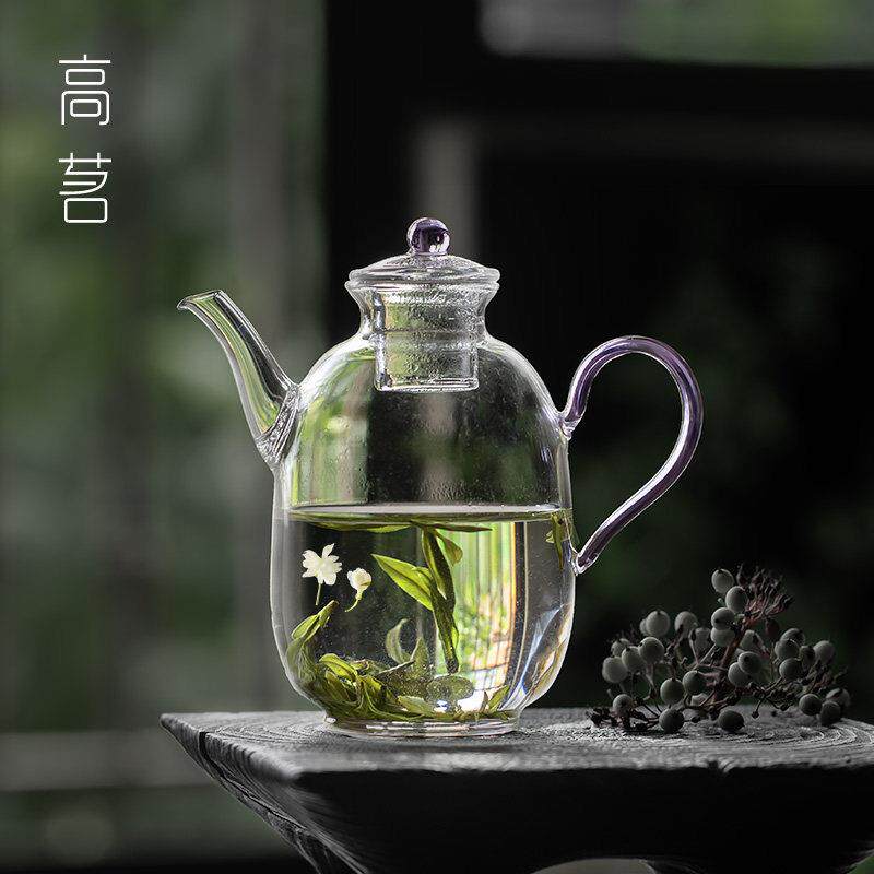 玻璃小茶壶一人用女士2026新款绿茶泡茶器家用仿宋壶龙井精致茶具