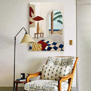 马蒂斯抽象派客厅沙发装 饰画玄关空间艺术感壁画中古风小众挂画