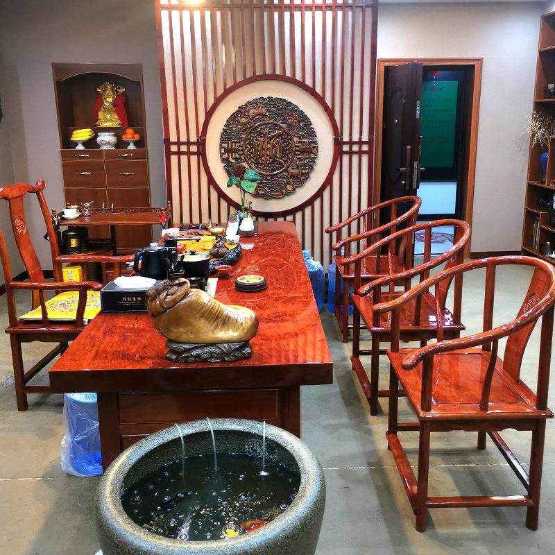 巴书花实木大板餐桌整巴花大板茶板大办板桌原木茶桌公桌老板桌大