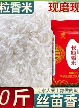 新疆包邮大米50斤装大米新米猫牙米长粒香米广东煲仔饭炒饭商用可