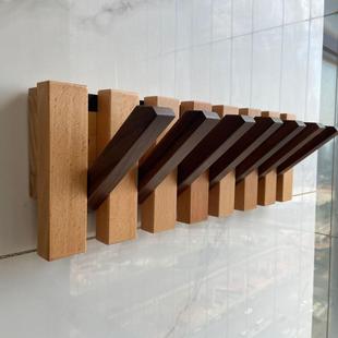 】实衣木墙帽壁挂架易钢琴创键挂钩玄DEA关收纳置物架卧室钩