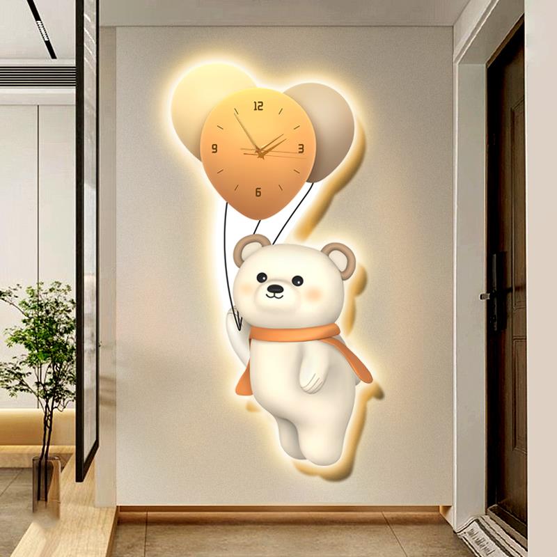 现代简约玄关装饰画卡通创意走廊过道挂画LED高档客厅卧室壁画灯图片