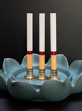 陶瓷烟插器供烟插烟座器仙家供佛供奉香烟供盘托盘佛堂用品大全