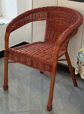 藤PKY椅茶几三件套台休闲桌椅茶桌茶台椅手编制阳室外庭院靠背工