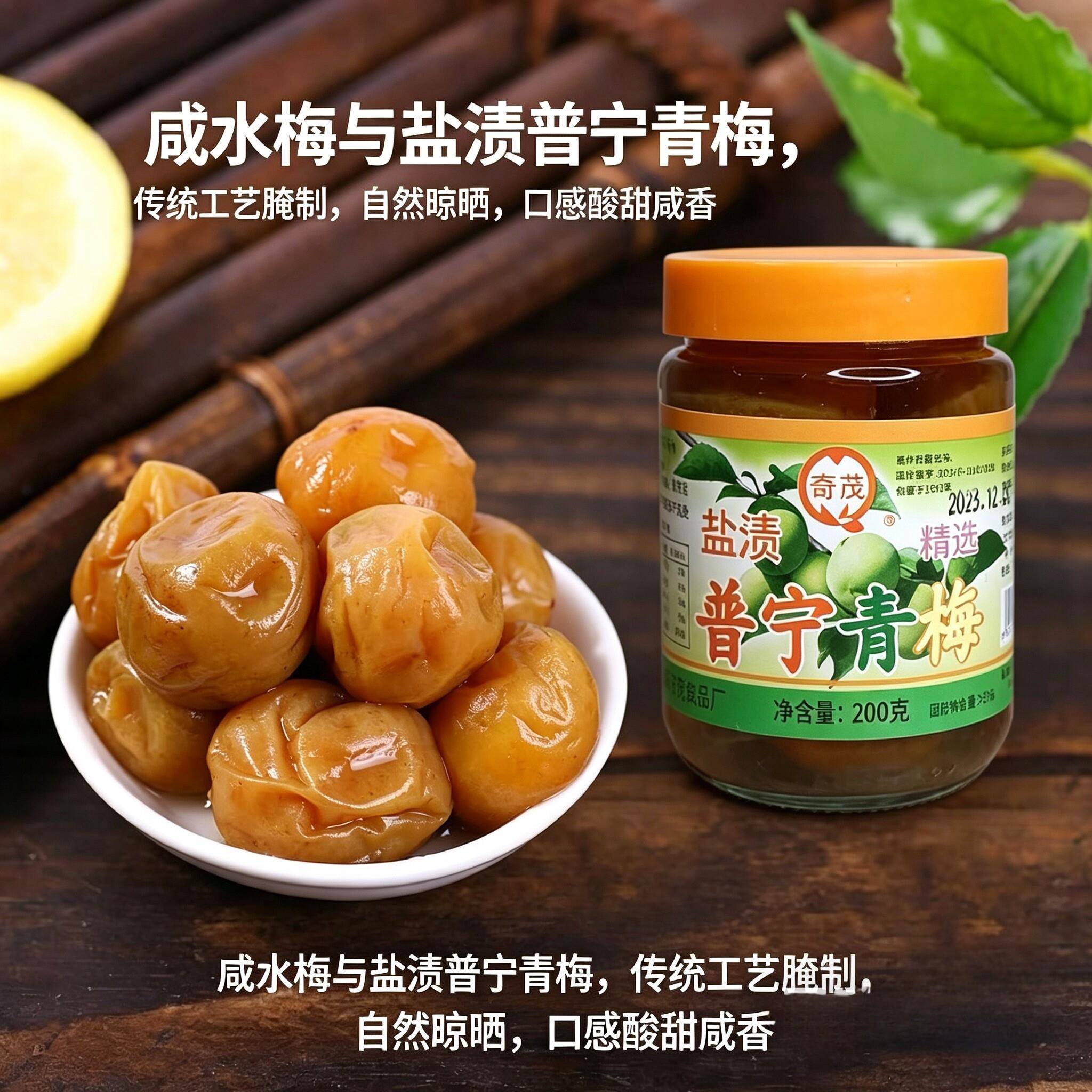 酸汤子潮汕特产咸水梅 奇茂盐渍普宁 青梅酸梅汤泡水做菜蒸鱼腌