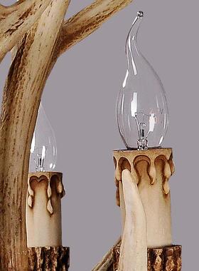 鹿厂家浪漫白色园鹿角吊灯田个性客厅卧室创意酒吧KTV角TOW灯具