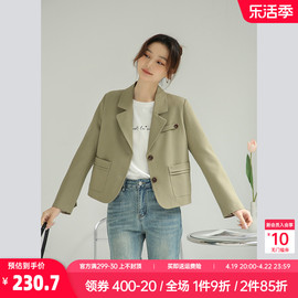 奈格薇儿小个子复古西装外套女春秋，2024超好看休闲短款西服