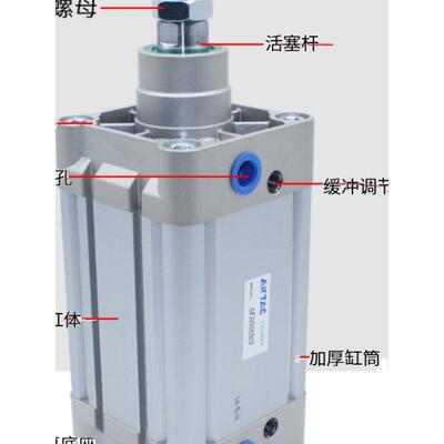 亚德客 气缸SE125X400X450X500X550X600X650-S 标准气缸ISO15552