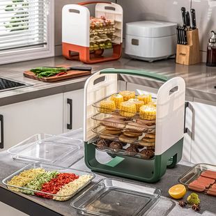 厨房配菜盘家用客厅火锅盘多层透明备菜盘可叠加备菜盘子托盘