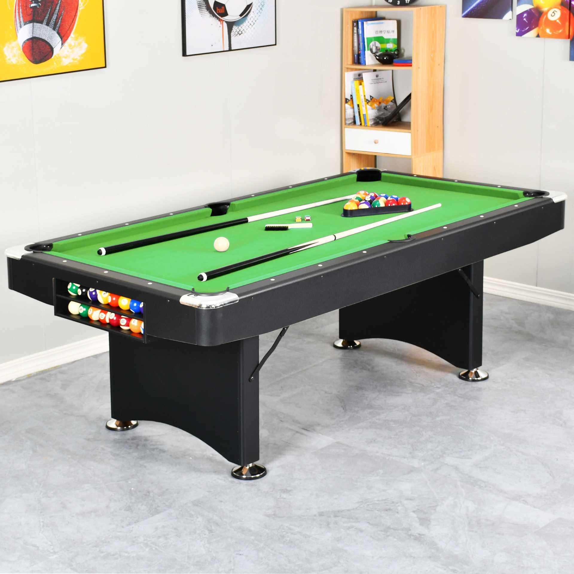 包邮快速安装新款7尺折叠台球桌成人室内家用桌球台2合1Pool