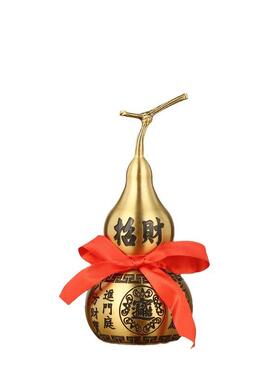 厂家铜葫芦摆件黄铜开口葫芦百福八卦开盖八方来财对联八宝