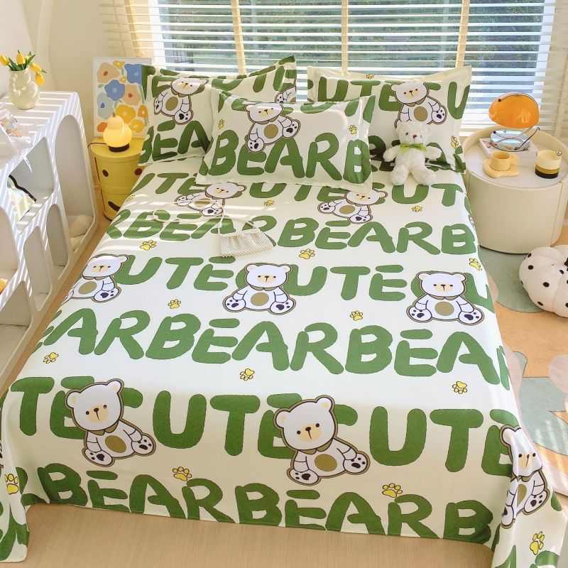 加厚加密床单单件双人单人学生宿舍磨毛被单枕套四季通用亲肤柔软