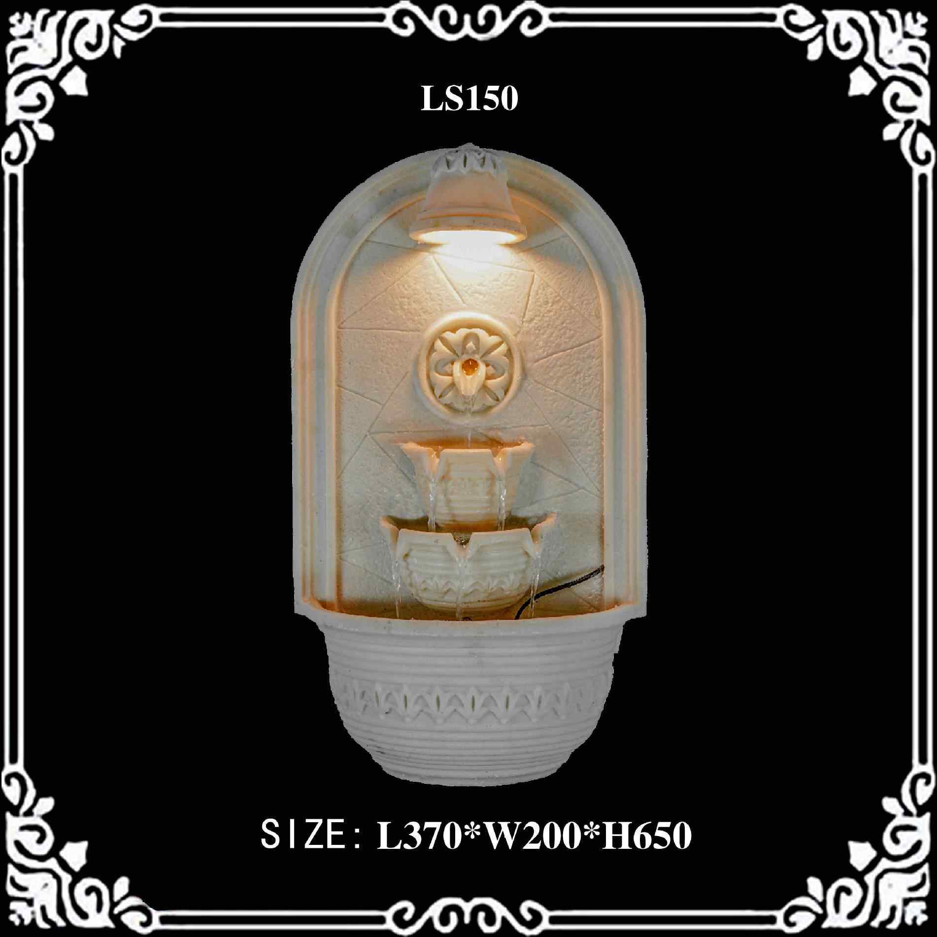 仿砂岩墙壁喷泉流水欧式壁画雕刻流水树脂水幕墙景观流水壁画